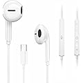 Écouteurs Filaires USB-C pour iPhone 17/16/15 2026 Dernière Version Écouteurs Intra-Auriculaires Hi-FI Stéréo Typ-C avec Microphone et Contrôle du Volume pour iPhone 17/16/15, Samsung S24/S23, iPad