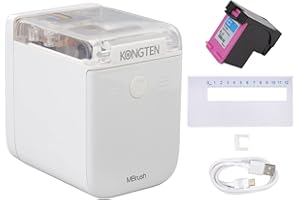 fansheng Mini Imprimante Couleur Portable avec Encre Comestible pour Café Latte, Gâteaux, Imprimante Alimentaire, Mini Imprimante Portable Couleur avec Codeur de Logo Et Encre Comestible