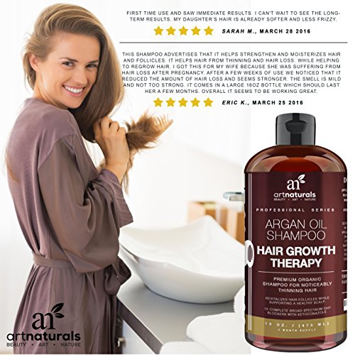 ArtNaturals Arganöl Shampoo Haarwuchs Anregend – mit Aloe Vera – Sulfat-Frei – 473 ml - 6
