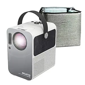 WZATCO M6 HD 720P (1080P Support) | 3300 lumens 390 ANSI Cinema Portable LED Projector Bluetooth 5.0 HDMI USB Compatible with TV Stick (M6 White with Bag)