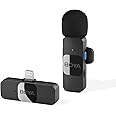 Boya by-V1 2.4 ghz Omnidirectional Wireless Microphone System with a Transmitter & a Receiver for iOS Devices. MFI Certified. for Social Media, YouTube Content with Rechargeable Battery. 50m Range.