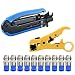 Produktbild Koaxialkabel F-Stecker Crimper Abisolierzangen-Set Kompressionszange Kit RG6 RG59 RG11 75-5 75-7 für Kompression, Crimpen, Schneiden, TV Kabel Handwerkzeug 10x F Kompressionsstecker