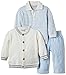 3 Pommes Baby-Boys Welcome Striped Clothing Set, Off-White (Ivory), 6-9 Months (Manufacturer Size:9 Months)