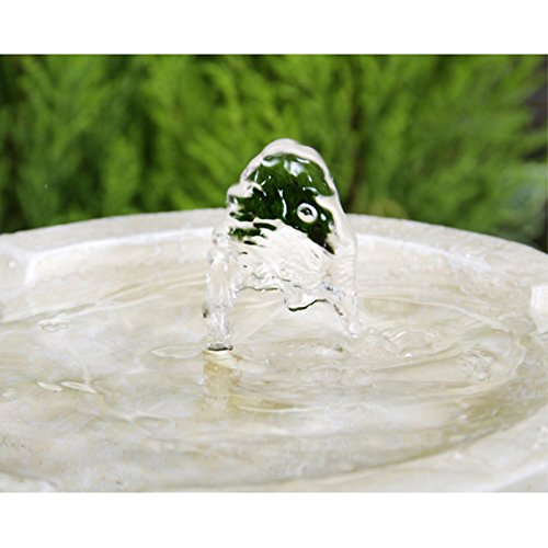 Barnwell Elfenbeinfarbener Stufenbrunnen, solarbetrieben - 2