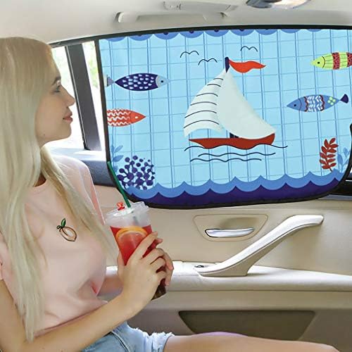 Gaddrt® 1 Panel Window Curtain Car Sunshade Sun Protection Car Soundproof Magnetic Retractable Window