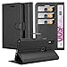 Price comparison product image Cadorabo Book Case works with BQ Aquaris X5 PLUS in OXID BLACK – with Magnetic Closure, Stand Function and Card Slot – Wallet Etui Cover Pouch PU Leather Flip
