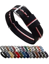 Barton reloj bandas – elección de color, longitud y anchura (18 mm, 20 mm, 22 mm o 24 mm) – Correas de nailon balístico