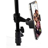 Coverzone Ayarlanabilir Direk ve Başlık Uyumlu &Ccedil;ok Ama&ccedil;lı Telefon Tutucu &ndash; 360&deg; D&ouml;nebilir, G&uuml;&ccedil;l&uuml; Sıkıştırma Klipsi, Video Kay