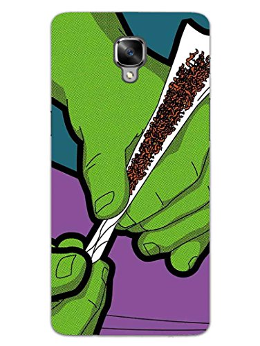 OnePlus 3T Back Cover - Monster Having Weed - Get Relax - Hard Back Shell Case