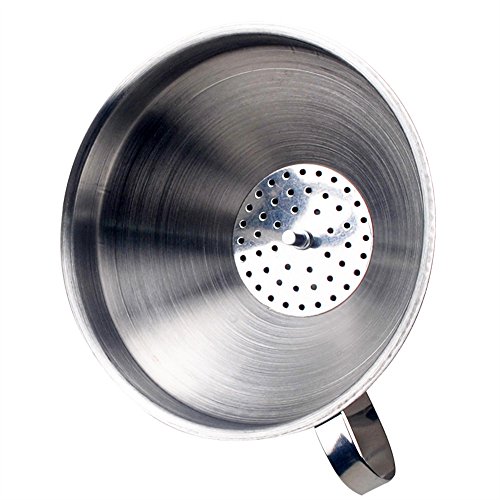 Japace® Trichter mit Schlauch und herausnehmbarem Sieb aus Edelstahl 14cm - 6