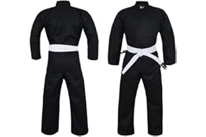 Rewon Gear Karate-Uniform für Kinder und Erwachsene Leichte Karate-Gi-Kampfsport-Uniform für Schüler ohne Gürtel