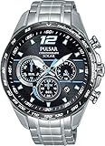 Pulsar Herren Chronograph Solar Uhr mit Edelstahl Armband PZ5031X1