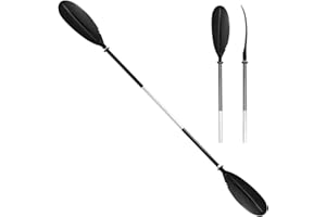 HEIMUNI Remo Kayak Palas Doble Ligero Remos para Barco Desmontables 222cm Remos Aluminio Remo Doble Paddle para Barco Sup Piragua Canoa
