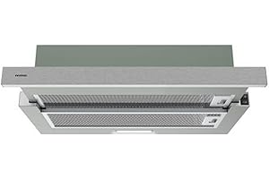 INFINITON ELECTRONICS INFINITON Campana Extactora CMPE-64ABL, 400 m3/h de Potencia, Ancho 60 cm, Encastrable, 2 Niveles de Potencia, Luz Led, B, Inox