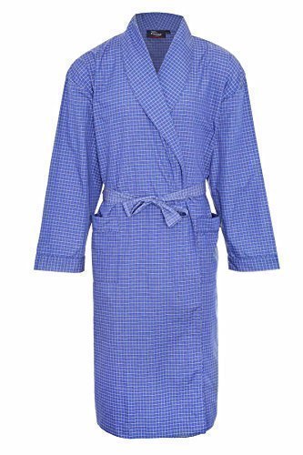 Mens Dressing Gown Checkered Bath Robe Poly Cotton | Desertcart Gambia