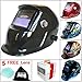 Price comparison product image Leopard LEO-WH86 Solar Powered + Auto-Darkening + Grinding Function + 9-13 Shade Welding Helmet Mask (Black) with 5 Free Spare Lenses