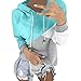 Produktbild ABsoar Kapuzenpullover Frauen Herbst Pullover Patchwork Sweatshirt Langarm Hoodie Kapuzenpullover Pullover Sport Shirt Bluse
