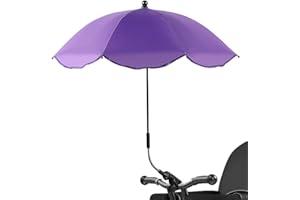 QUZENTE Kinderwagen Sonnenschirm, Tragbarer UV Schutz Kinder Sonnenschirm, Verstellbarer Baby Regenschirm Kinderwagen Sonnenschirm Mit Clip Für Fahrrad Rollstuhl Strandkorb