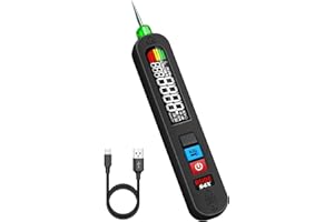 BSIDE S4X Detector de Voltaje Sin Contacto Buscapolos Comprobador de Tensión Recargable AC 12V-300V con Gran LCD Color y Zumbador Medidor de Fugas Electricas Unipolar con Linterna para Casa