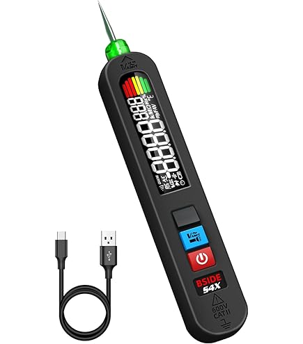 VC1010 ANENG Testeur De Tension AC Sans Contact Avec Sensibilité Variable - 1000v Double Testeur Électrique Stylo Affichage LCD Détecteur De Tension Portable Avec Bip Flashs Lampe De Poche