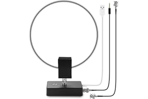 AURSINC GA800 Loop Antena, Active Shortwave Radio Antenna z kablem BNC 10 kHz – 159 MHz HF do radia Ham (Free of Tuning)