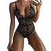 Produktbild Zarupeng Damen Dessous Korsett Spitze Siamese Bodysuit Unterwäsche Pyjamas Overall (XL, Schwarz)