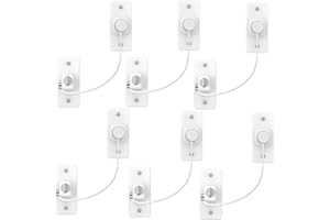 eSynic 6 Pack Window Locks for Upvc Window Durable Window Locks Child Safety No Drilling Strong Self Adhesive Window Safety Restrictor 2 Way Installation Window Security Locks With Screws for HOME etc