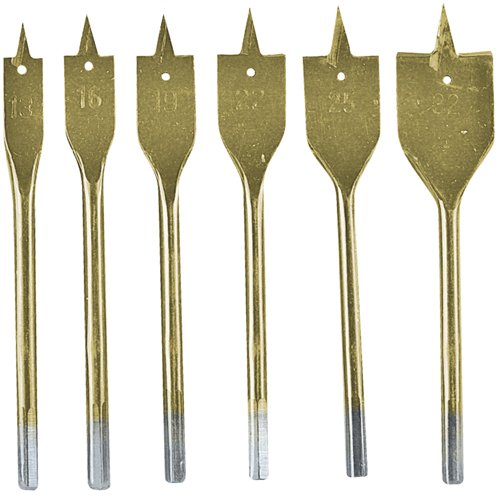 Silverline DS32 Titanbeschichtete Flachfräsbohrer, 6-tlg. Satz 10–32 mm