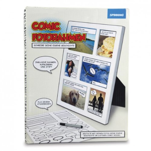 Comic Fotorahmen mit Aufklebern und Stift – Bilderrahmen - 2