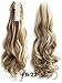 Queen Wig Long wave Jaw Claw Clip Ponytail clip on hair piece extension pony fall - #8H22 medium brown/Light blonde