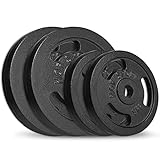  Hop-Sport Hantelscheiben 5kg 10kg 20kg 30kg 40kg Guss Gewichte Hantel Set Gewichtsscheiben 30mm (2x5 kg + 2x10 kg)