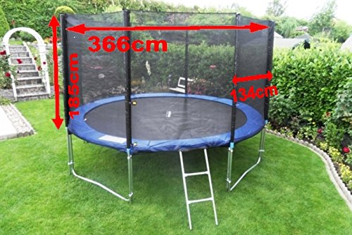 Trampolin Sicherheitsnetz 366 cm Ø für 8 Stangen Ersatznetz Fangnetz - 4
