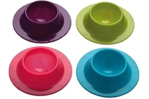 Ogquaton 4 Pcs Silicone Coquetiers En Design Moderne Supports Set Servant Cuisine Oeufs Bouillies Petit Déjeuner Couleur Aléatoire de Haute Qualité