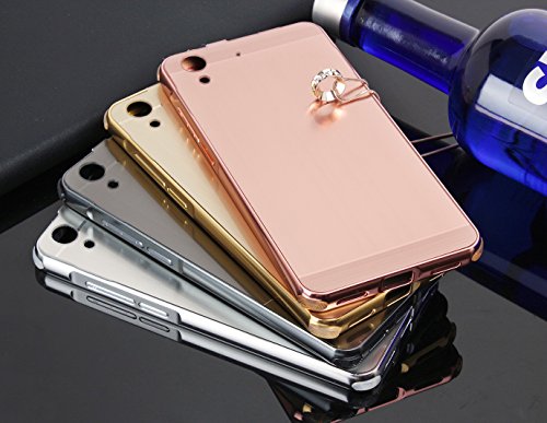 Casefashion Funda Huawei Honor 5A   Huawei Y6 II Caso Carcasa Ultra Slim Thin Metal Frame Bumper Protective Case with Mirror Effect Shockproof Hard PC Back Cover Protector para Huawei Honor 5A   Huawei Y6 II Tel  fono m  vil  Rose Gold 