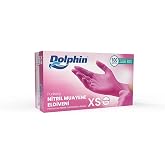 Dolphin Pembe Nitril Eldiven Pudrasız (XS) 100'l&uuml; Paket