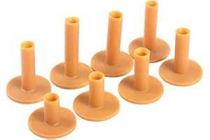 Alomejor 8 szt. uchwyt na koszulki golfowe trwałe gumowe koszulki golfowe zakres jazdy mata treningowa o różnych rozmiarach 35 mm/42 mm/54 mm/60 mm/65 mm/70 mm/75 mm/80 mm