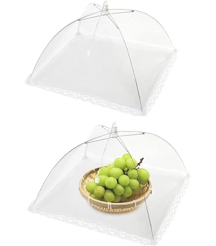 4-Pack Large Mesh Food Cover Tents - 19 Inch Pop-Up, Washable, For Outdoor BBQs, Picnics, Parties To Keep Bugs Out
