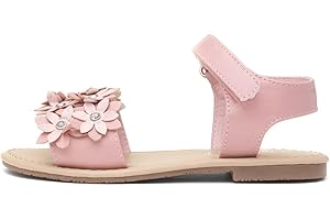 Walkright Faron Girls Pink Flower Diamante Sandal
