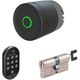 Yale Linus L2 Lite Akıllı Kilit Siyah Ayarlanabilir Silindir Parmak İzi Okuyucu - 3'l&uuml; Bundle Seti