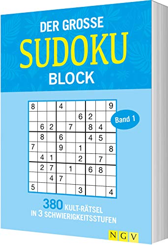 Der große Sudokublock Band 1: 380 Kulträtsel in 3 Schwierigkeitsstufen