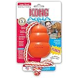 Kong Cool (L) 15030 Hunde-Spielzeug 10,5 cm orange mit Seil
