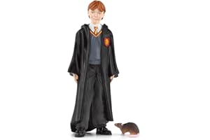 SCHLEICH Harry Potter | Ron Weasley & Krätze 42634 | Sammelfiguren Set mit Zauberlehrling & Ratte | Sammelfigur & Geschenkidee für Fans und Kinder | Spielfiguren ab 6 Jahren | 2-teiliges Set