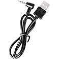 amiciAuto Ejeas V6 and V6 Pro Charging Cable for Helmet Intercom (Black)