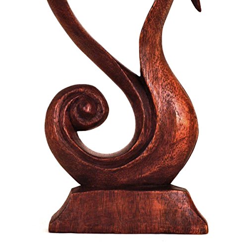Holz Figur Skulptur Abstrakt Holzfigur Statue Afrika Asia Handarbeit Deko Fruchtbarkeit Größe 30 cm - 3