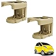 Kozdiko Car Beige Foldable Drink Holder, Cup, Glass, Can and Bottle Holder (Pack of 2) for Tata Nano