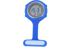 NICERIO 1pc infirmière Montre Broche Montre infirmière avec Pince pour Montre médecin Montre de Poche pour infirmière dortor (Bleu)