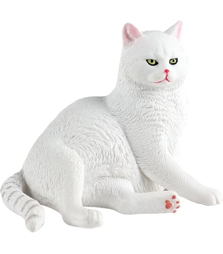 Statue Chat Couché Noir Et Blanc Vivid Arts - Décoration Jardin Résine, 23,5x15,1x11,5 Cm, Réaliste