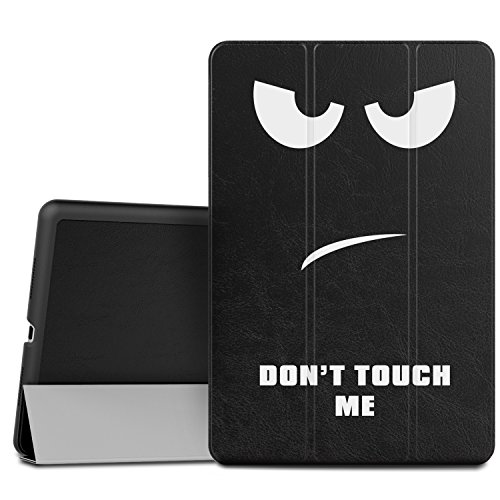 MoKo Hülle für iPad Pro 9.7 - Ultra Lightweight Slim PU Leder Tasche Schutzhülle Schale Smart Shell Case mit Auto Schlaf / Wach Funktion und Standfunktion für Apple iPad Pro 9.7 Zoll Tablet, Don't Touch Me