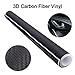 AUDEW 12''x60'' Autofolie 3D DIY Film Vinyle Auto Flexibel Fiber Carbon Folie Aufkleber Schwarz