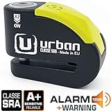 seguro para freno de disco moto Sensibilidad a+ para que el warning detecte si se suben a la moto e incluso si la están forzando para abrir el asiento o desmontar un componente; led interior luminoso